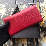 Gucci Pre-Owned GG Marmont continental red wallet 456116 Size 19x10x2.5 cm - 6