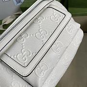 GG Embossed Belt Bag White 645093 Size 28×18×8 cm - 5