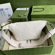 GG Embossed Belt Bag White 645093 Size 28×18×8 cm - 3