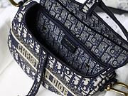 Dior-Classic Embroidery Blue M9001 Size 25.5x20x6.5 cm - 4