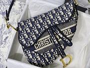 Dior-Classic Embroidery Blue M9001 Size 25.5x20x6.5 cm - 6