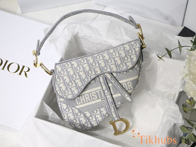Dior-Classic Embroidery Gray M9001 Size 25.5x20x6.5 cm - 1