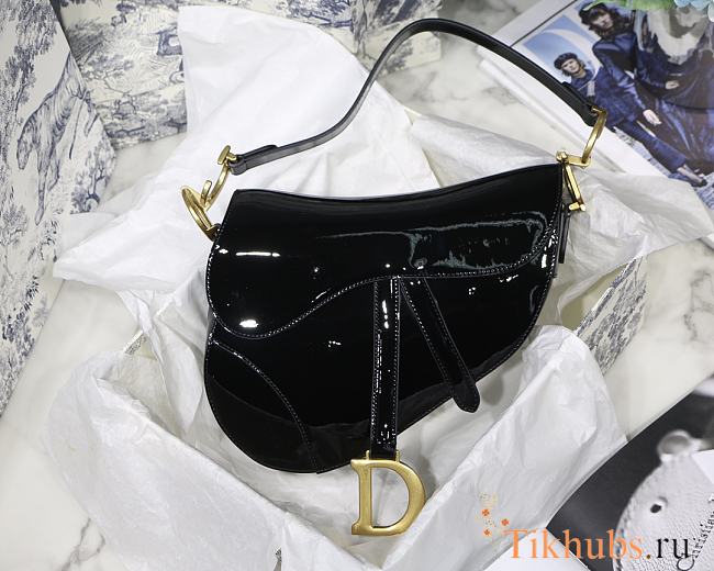 Dior-Classic Patent Leather Black M9001 Size 25.5x20x6.5 cm - 1