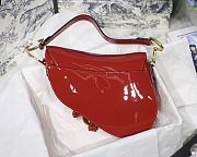 Dior-Classic Patent Leather Red M9001 Size 25.5x20x6.5 cm - 3