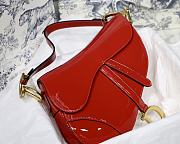 Dior-Classic Patent Leather Red M9001 Size 25.5x20x6.5 cm - 2
