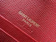 YSL-MONOGRAM FLAP WALLET Red 651026 Size 13,5X9,5X3 cm - 5