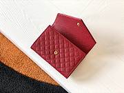 YSL-MONOGRAM FLAP WALLET Red 651026 Size 13,5X9,5X3 cm - 6