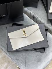 YSL-UPTOWN POUCH IN GRAIN DE POUDRE EMBOSSED LEATHER 565739 Size 27×16×2 cm - 6