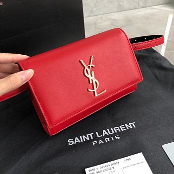 YSL-KATE BELT BAG IN RED 534395 Size 18x12x4.5 cm