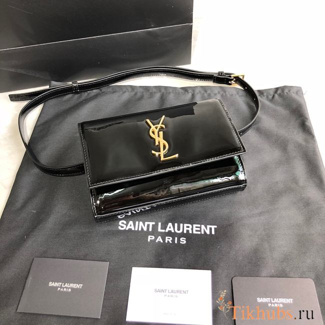 YSL-KATE CALFSKIN BELT BAG BLACK 534395 Size 18x12x4.5 cm  - 1