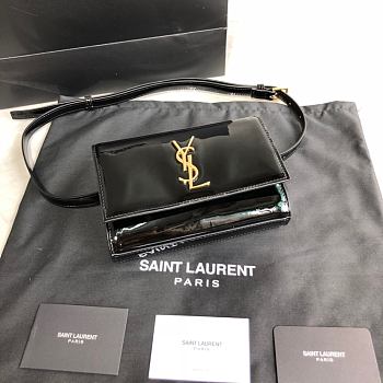 YSL-KATE CALFSKIN BELT BAG BLACK 534395 Size 18x12x4.5 cm 