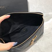 YSL-CLASSIC Black Leather Belt Bag 569737 Size 25×14×3.5cm - 4