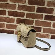 GUCCI Velvet Matelasse GG Marmont Beige 446744 Size 23x14x6 cm - 6