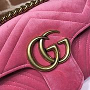 GUCCI Velvet Matelasse GG Marmont Light Pink 446744 23x14x6 cm - 3