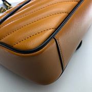Gucci Shoulder GG Marmont Mini Black/Orange 446744 23x14x6 cm - 4