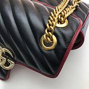 Gucci Shoulder GG Marmont Mini Black/Red 446744 23x14x6 cm - 4