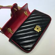 Gucci Shoulder GG Marmont Mini Black/Red 446744 23x14x6 cm - 3