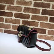 Gucci Shoulder GG Marmont Mini Black/Red 446744 23x14x6 cm - 2