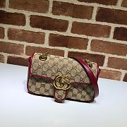 Gucci Shoulder GG Marmont Mini Beige/Red 446744 Size 23x14x6 cm - 1