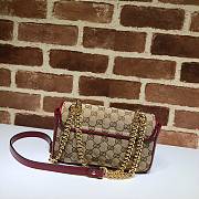 Gucci Shoulder GG Marmont Mini Beige/Red 446744 Size 23x14x6 cm - 4