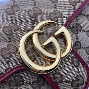 Gucci Shoulder GG Marmont Mini Beige/Red 446744 Size 23x14x6 cm - 5