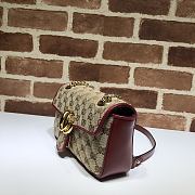 Gucci Shoulder GG Marmont Mini Beige/Red 446744 Size 23x14x6 cm - 6