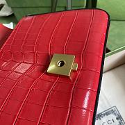 GG Marmont crocodile mini top handle red bag 547260 Size 21x15.5x8 cm - 6