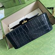 GG Marmont crocodile mini top handle black bag 547260 Size 21x15.5x8 cm - 4