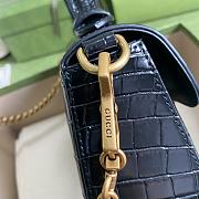 GG Marmont crocodile mini top handle black bag 547260 Size 21x15.5x8 cm - 3