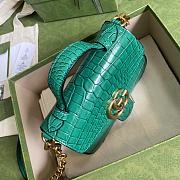 GG Marmont crocodile mini top handle green bag 547260 Size 21x15.5x8 cm - 6