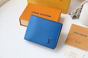 LV MULTIPLE WALLET Blue M80770 Size 11.5x9x1.5 cm - 2