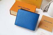 LV MULTIPLE WALLET Blue M80770 Size 11.5x9x1.5 cm - 3