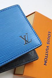 LV MULTIPLE WALLET Blue M80770 Size 11.5x9x1.5 cm - 5