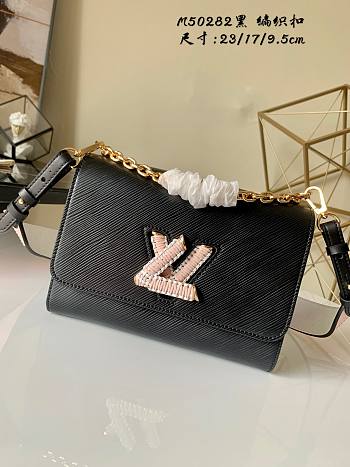 LV TWIST MM Medium Handbag Black M57666 Size 23x17x9.5 cm