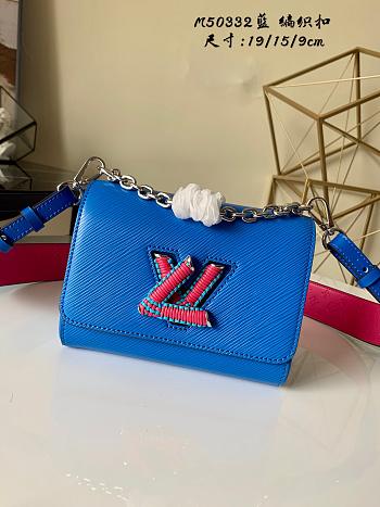 LV TWIST PM Small Handbag Blue M57669 Size 19x15x9 cm