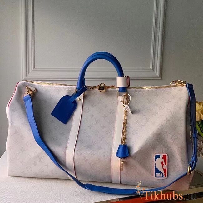 Details LV LVXNBA BASKETBALL KEEPALL BAG ANTARTICA M45587 Size 55 x 27 x 20 cm - 1