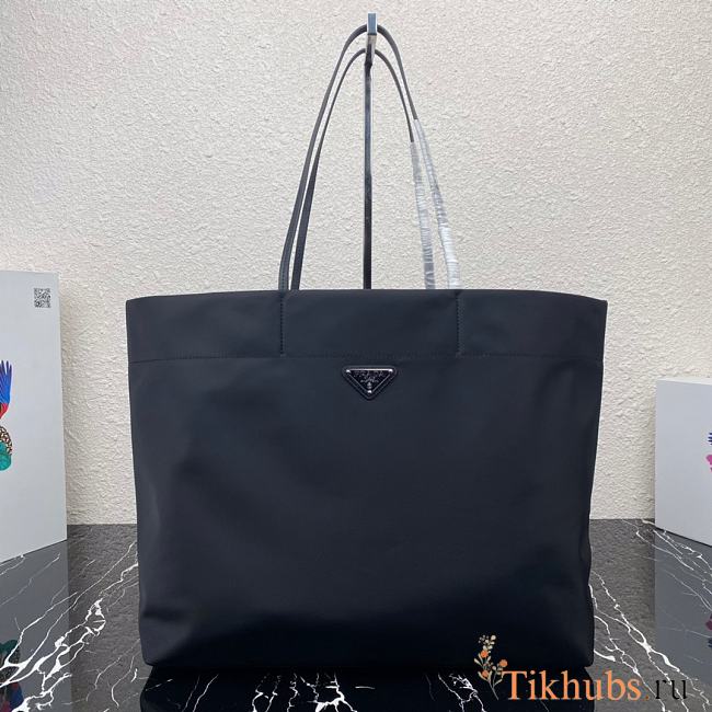 PRADA Re-Nylon and Saffiano Leather Tote Bag Black 1BG107 Size 40x34x16 cm - 1