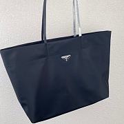 PRADA Re-Nylon and Saffiano Leather Tote Bag Black 1BG107 Size 40x34x16 cm - 2