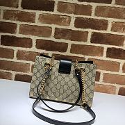 GUCCI Padlock Small GG Shoulder Bag Beige/Ebony 498156 Size 26x18x10 cm - 1