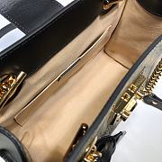 GUCCI Padlock Small GG Shoulder Bag Beige/Ebony 498156 Size 26x18x10 cm - 2