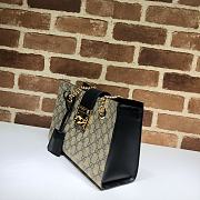 GUCCI Padlock Small GG Shoulder Bag Beige/Ebony 498156 Size 26x18x10 cm - 4