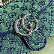 Gucci Shoulder GG Marmont Mini Green/Blue 443497 Size 26x15x7cm - 2