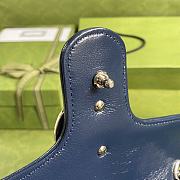 Gucci Shoulder GG Marmont Mini Blue 443497 Size 26x15x7cm - 6