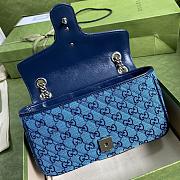 Gucci Shoulder GG Marmont Mini Blue 443497 Size 26x15x7cm - 5