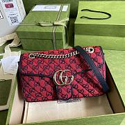 Gucci Shoulder GG Marmont Mini Red 443497 Size 26x15x7cm - 1