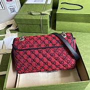 Gucci Shoulder GG Marmont Mini Red 443497 Size 26x15x7cm - 4