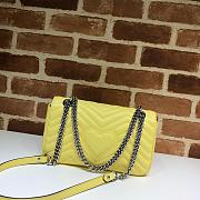 GG Marmont Shoulder Bag Banana Yellow 443497 Size 26x15x7 cm - 3