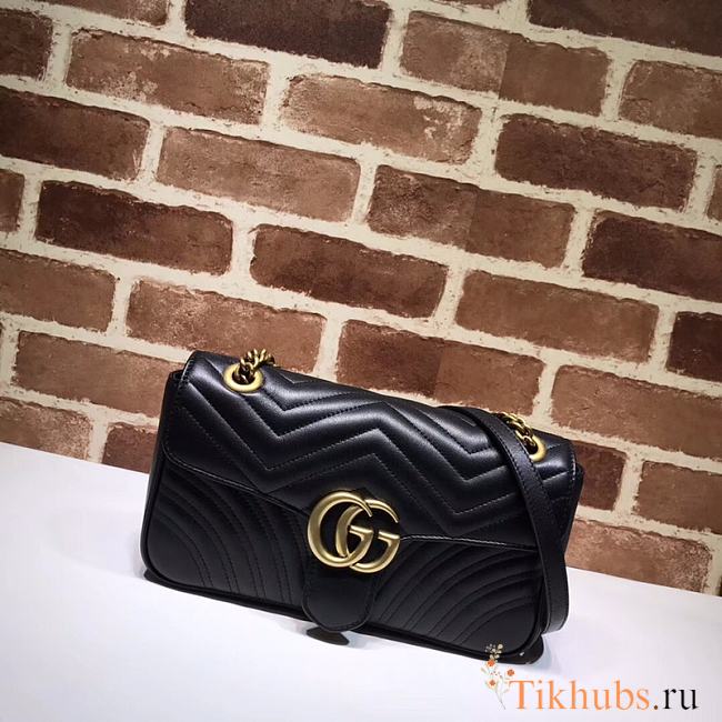 GG Marmont Shoulder Bag Grams Of Full Leather 443497 Size 26x15x7 cm - 1