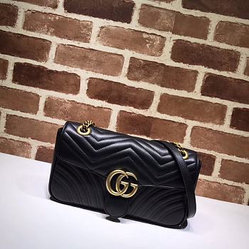 GG Marmont Shoulder Bag Grams Of Full Leather 443497 Size 26x15x7 cm