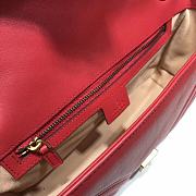 GG Marmont Shoulder Bag Red Full Leather 443497 Size 26x15x7 cm - 4